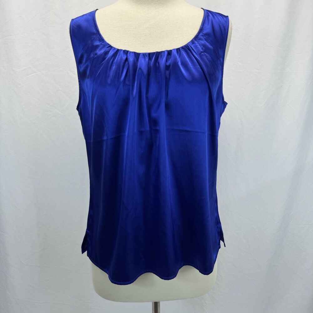 Chico's Women's Tank Top 1 M Shiny Office Layer Business Glam Dress Satin